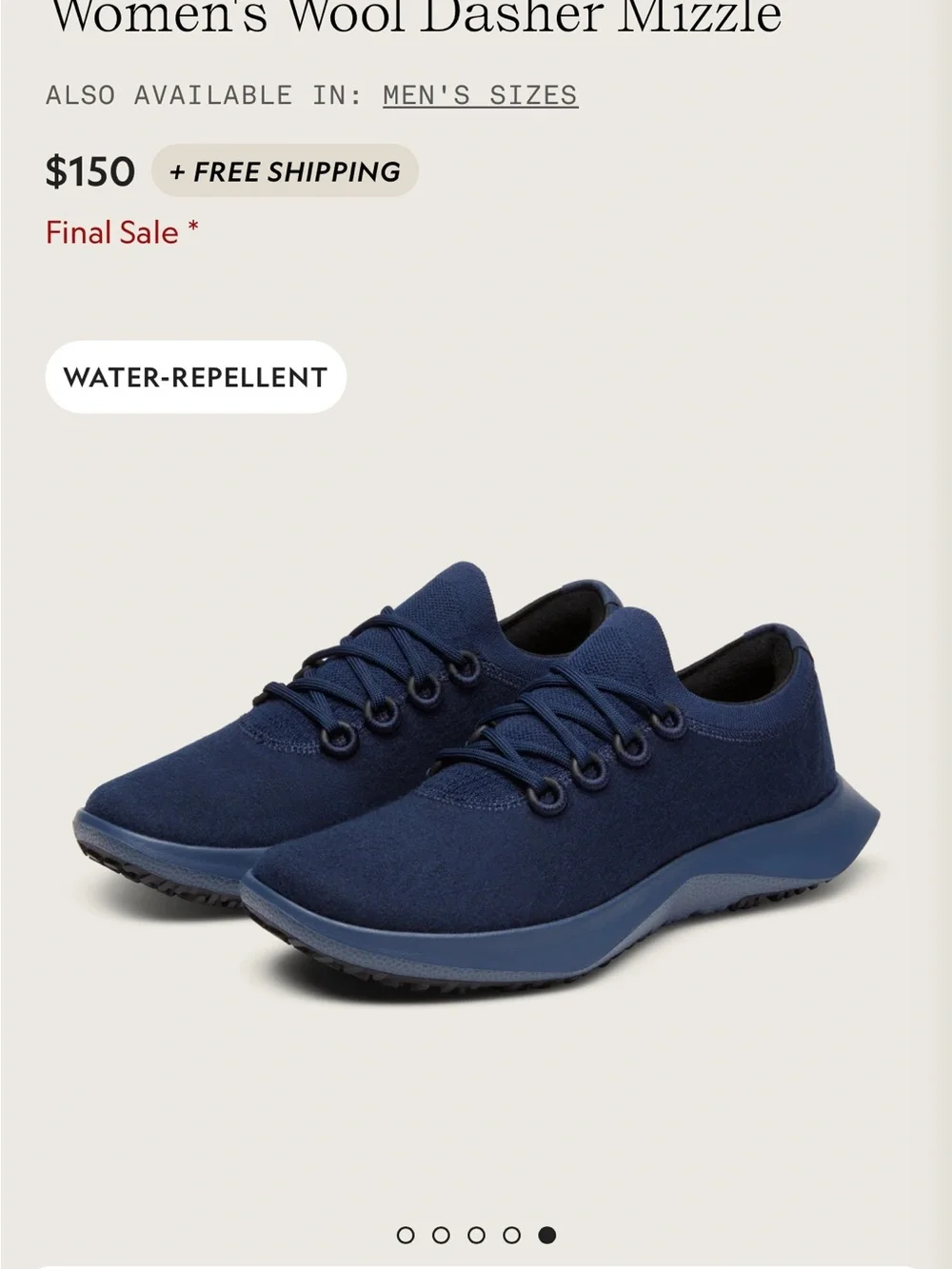 allbirds Women’s  Wool Dashers in Navy